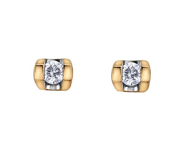 BOUCLES 10K 2= 0,06 DIAMANTS - L 20060 - OR CANADIEN BOUCLES 10K 2= 0,06 DIAMANTS - L 20060 - OR CANADIEN