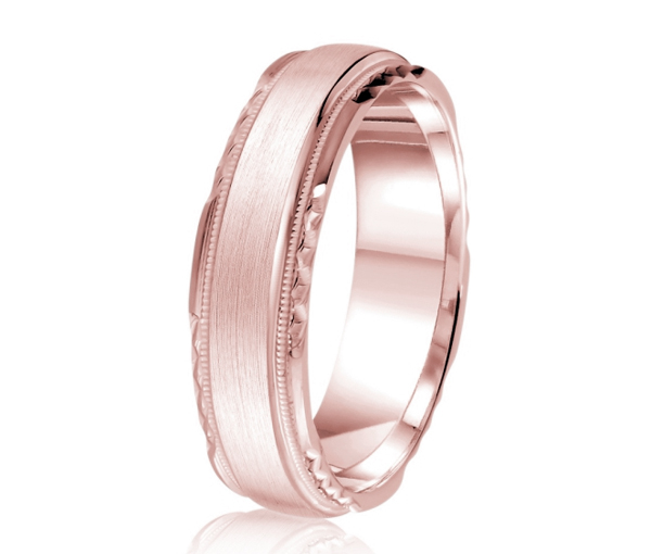 JONC EN OR OU EN PLATINE AVEC FINI SATINÉ AVEC MOTIF MILGRAIN ET TAILLE DIAMANT SUR LES CÔTÉS - ML GH1265P18 - MALO JONC EN OR OU EN PLATINE AVEC FINI SATINÉ AVEC MOTIF MILGRAIN ET TAILLE DIAMANT SUR LES CÔTÉS - ML GH1265P18 - MALO