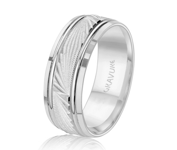 JONC EN OR OU EN PLATINE AVEC MOTIF RAYONS TAILLÉS DIAMANT - ML GH1237W14 - MALO JONC EN OR OU EN PLATINE AVEC MOTIF RAYONS TAILLÉS DIAMANT - ML GH1237W14 - MALO