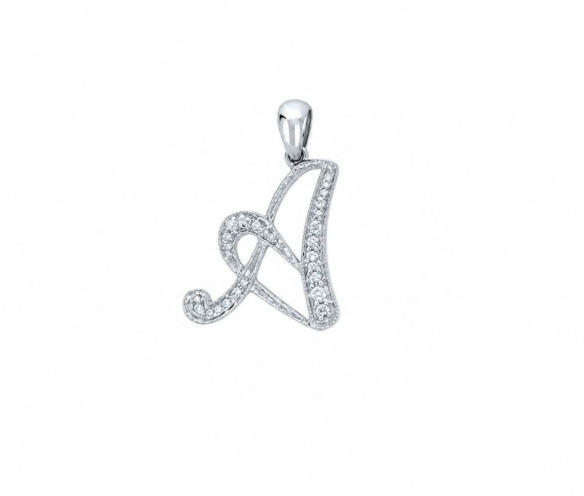PENDENTIF LETTRE A AVEC DIAMANTS - SJ LPEN11A - BIJOUTERIE SUISSE PENDENTIF LETTRE A AVEC DIAMANTS - SJ LPEN11A - BIJOUTERIE SUISSE