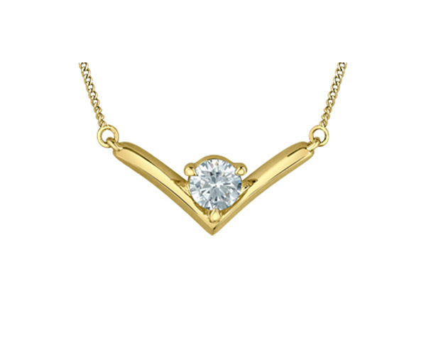 COLLIER EN OR JAUNE SERTI D'UN DIAMANT DE LABORATOIRE - CR 70018 - BIJOUX CANADIEN COLLIER EN OR JAUNE SERTI D'UN DIAMANT DE LABORATOIRE - CR 70018 - BIJOUX CANADIEN