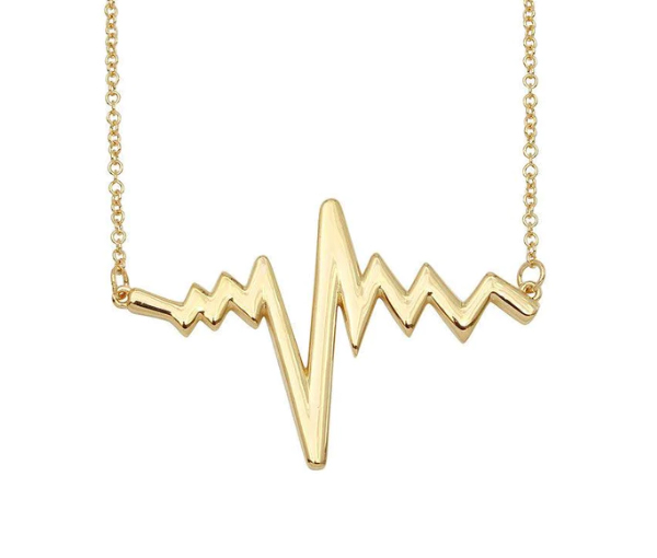 COLLIER HEARTBEAT EN ARGENT RHODIÉ OU PVD OR - SP GMN00026GP - BIJOUX D'IMPORTATION COLLIER HEARTBEAT EN ARGENT RHODIÉ OU PVD OR - SP GMN00026GP - BIJOUX D'IMPORTATION
