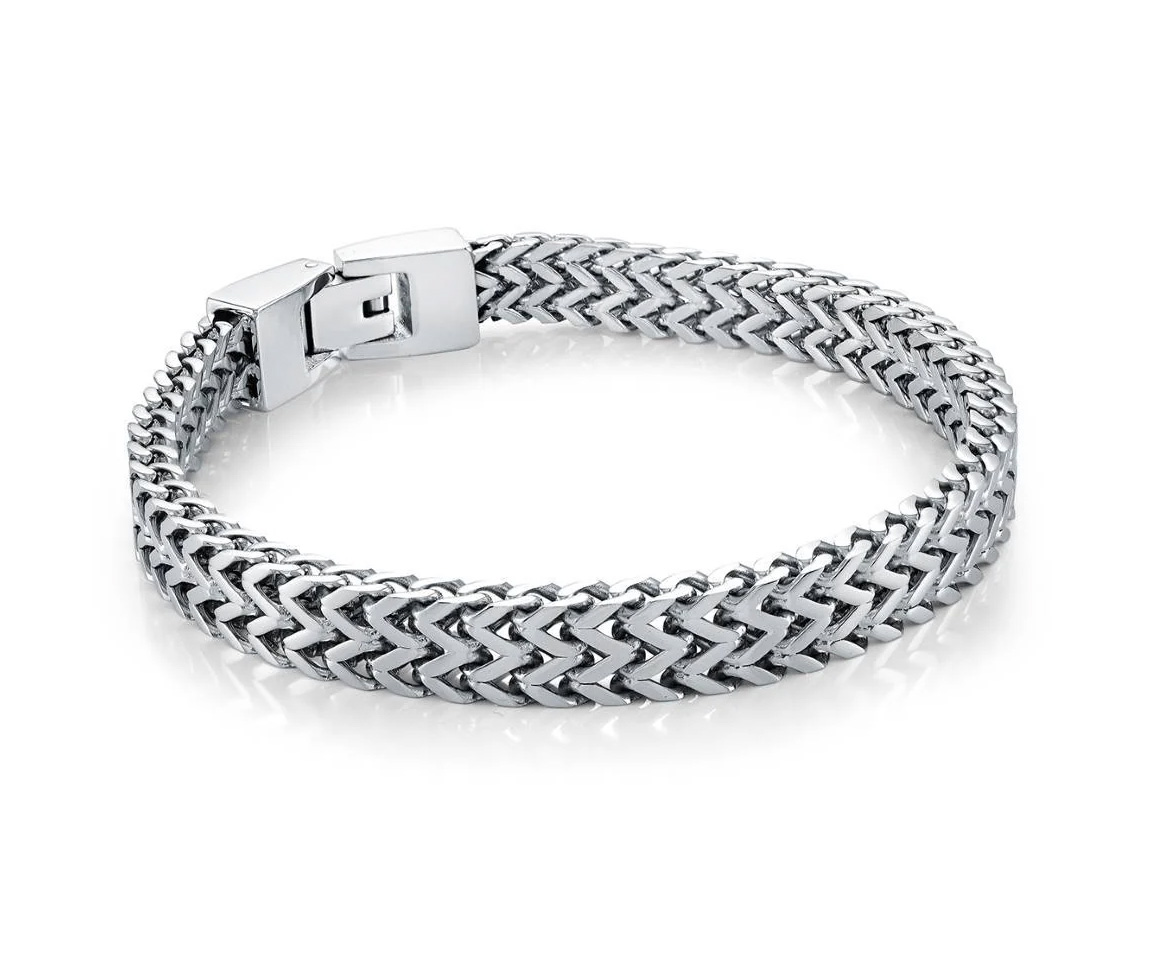 BRACELET EN ACIER, ACIER/PVD OR OR ACIER/PVD NOIR À MAILLE FRANCO PLATE - IG SMB789/7.5 - ITALGEM BRACELET EN ACIER, ACIER/PVD OR OR ACIER/PVD NOIR À MAILLE FRANCO PLATE - IG SMB789/7.5 - ITALGEM