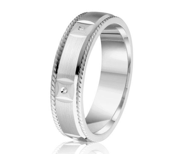 JONC EN OR OU EN PLATINE AVEC MOTIF STUD ET CORDELETTES SUR LES CÔTÉS - ML GH1256W10 - MALO JONC EN OR OU EN PLATINE AVEC MOTIF STUD ET CORDELETTES SUR LES CÔTÉS - ML GH1256W10 - MALO