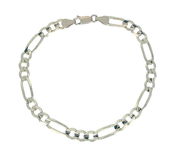 BRACELET EN OR JAUNE À MAILLE FIGARO - MB FIG200Y08 - BIJOUX D'IMPORTATION BRACELET EN OR JAUNE À MAILLE FIGARO - MB FIG200Y08 - BIJOUX D'IMPORTATION