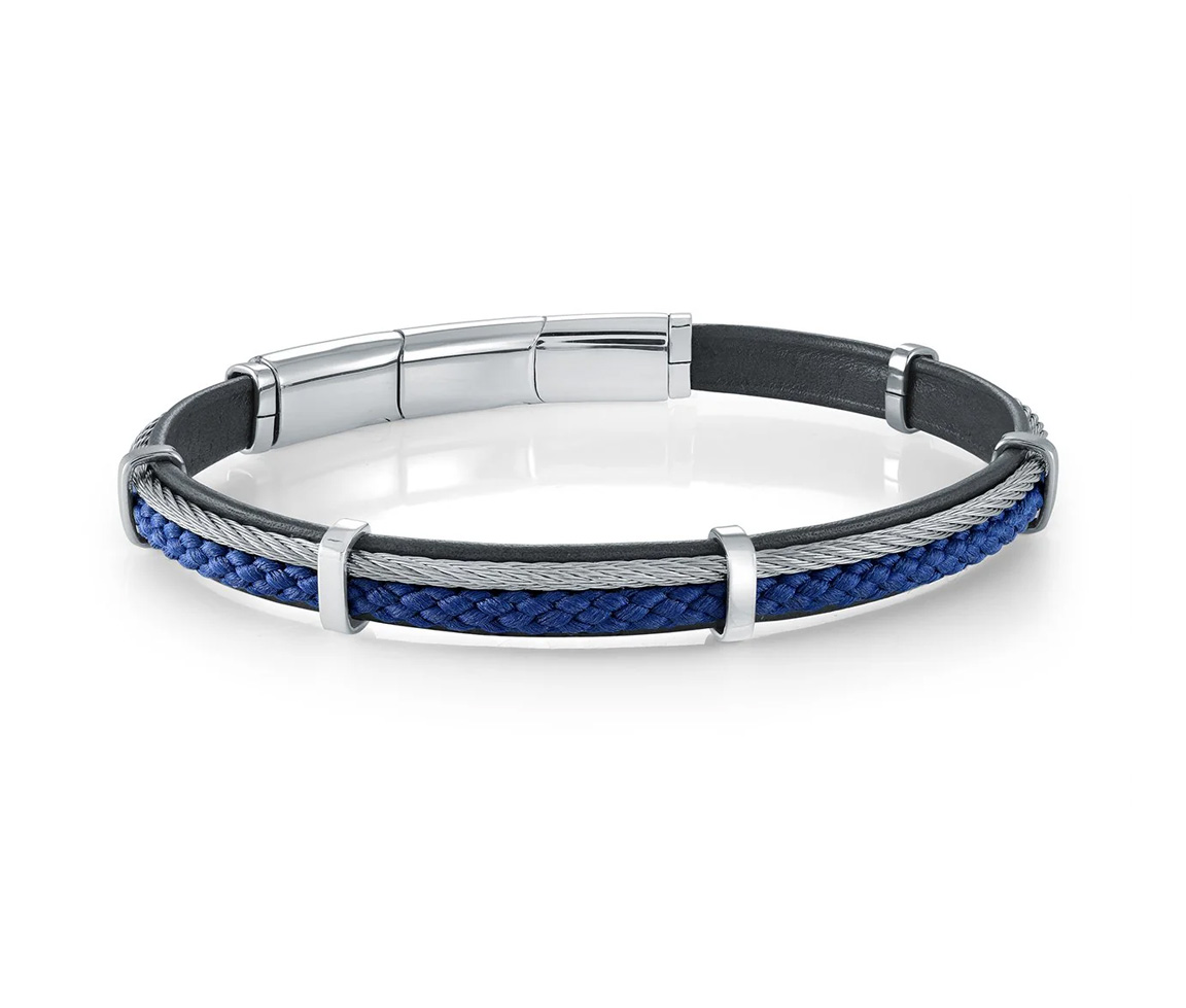BRACELET EN ACIER/CUIR ET CORDE TRESSÉE - IG SMBG183 - ITALGEM BRACELET EN ACIER/CUIR ET CORDE TRESSÉE - IG SMBG183 - ITALGEM