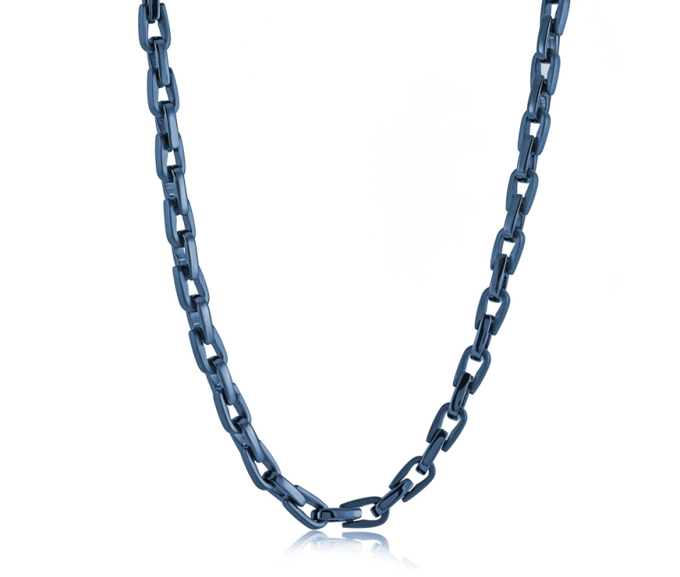 CHAINE EN ACIER/PVD BLEU À MAILLE ROLO/FER À CHEVAL - IG SWBN5/24 - ITALGEM CHAINE EN ACIER/PVD BLEU À MAILLE ROLO/FER À CHEVAL - IG SWBN5/24 - ITALGEM