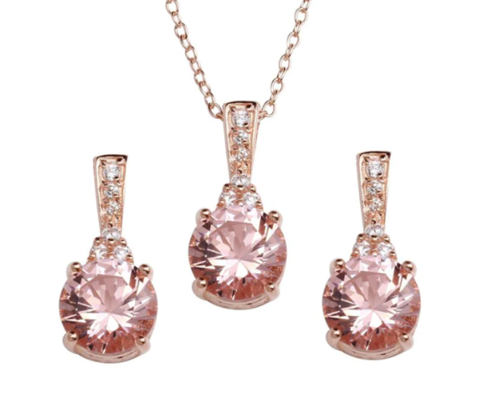 ENSEMBLE PENDENTIF ET BOUCLES EN ARGENT/PVD ROSE SERTIS DE CUBIQUES ZIRCONIAS - SP STS00517P - BIJOUX D'IMPORTATION ENSEMBLE PENDENTIF ET BOUCLES EN ARGENT/PVD ROSE SERTIS DE CUBIQUES ZIRCONIAS - SP STS00517P - BIJOUX D'IMPORTATION