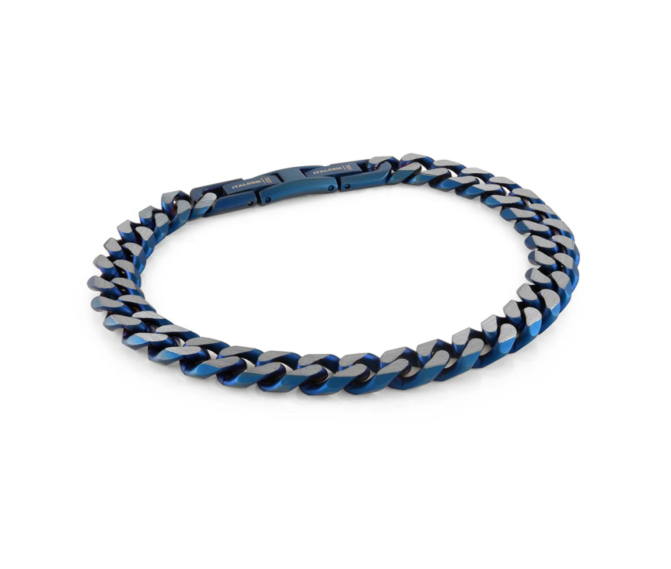 BRACELET EN ACIER/PVD BLEU À MAILLE GOURMETTE - IG SMB490 - ITALGEM BRACELET EN ACIER/PVD BLEU À MAILLE GOURMETTE - IG SMB490 - ITALGEM