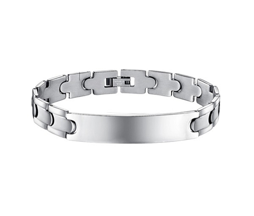 BRACELET EN ACIER IDENTITÉ GRAVABLE - SJ BRACIDENT/H - BIJOUTERIE SUISSE INC. BRACELET EN ACIER IDENTITÉ GRAVABLE - SJ BRACIDENT/H - BIJOUTERIE SUISSE INC.