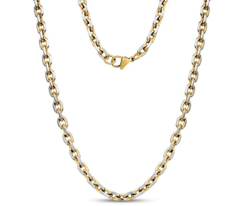 CHAINE EN ACIER/PVD OR 2 TONS À MAILLON D'ANCRAGE - AZ ASN105/24 - AREZZO CHAINE EN ACIER/PVD OR 2 TONS À MAILLON D'ANCRAGE - AZ ASN105/24 - AREZZO