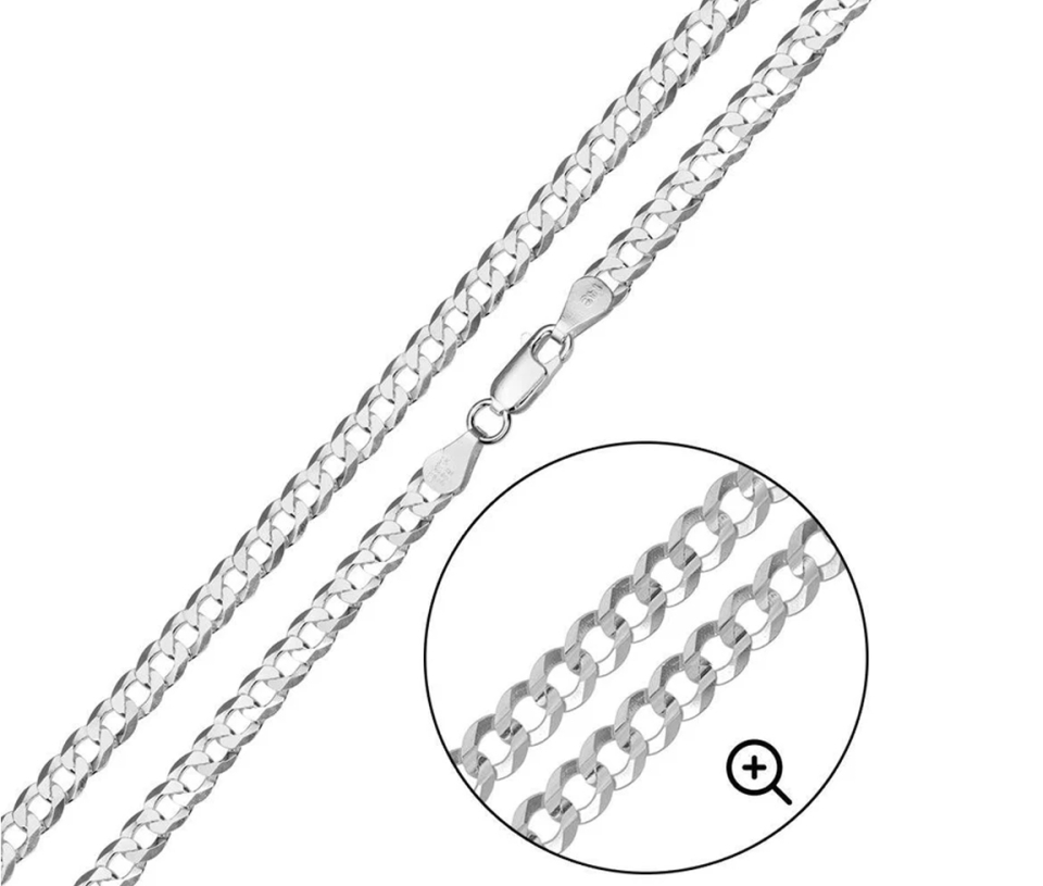 CHAINE EN ARGENT RHODIÉ À MAILLE GOURMETTE - SP CH616/18 - BIJOUX D'IMPORTATION CHAINE EN ARGENT RHODIÉ À MAILLE GOURMETTE - SP CH616/18 - BIJOUX D'IMPORTATION