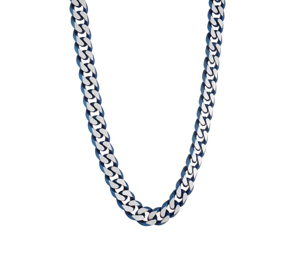 CHAINE EN ACIER/PVD BLEU À MAILLE GOURMETTE - IG SWBN4 - ITALGEM CHAINE EN ACIER/PVD BLEU À MAILLE GOURMETTE - IG SWBN4 - ITALGEM