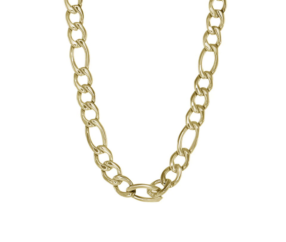 CHAINE EN ACIER/PVD OR À MAILLE FIGARO - IG SYN11/24 - ITALGEM CHAINE EN ACIER/PVD OR À MAILLE FIGARO - IG SYN11/24 - ITALGEM