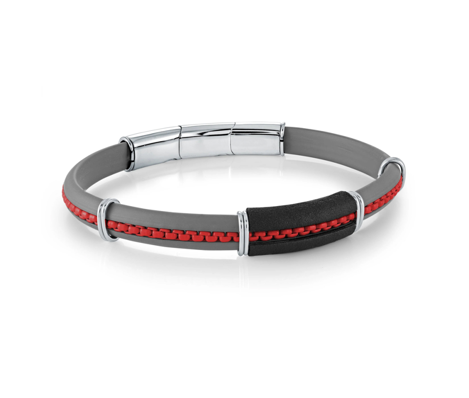 BRACELET EN CAOUTCHOUC ET ACIER - IG SBR26 - ITALGEM BRACELET EN CAOUTCHOUC ET ACIER - IG SBR26 - ITALGEM