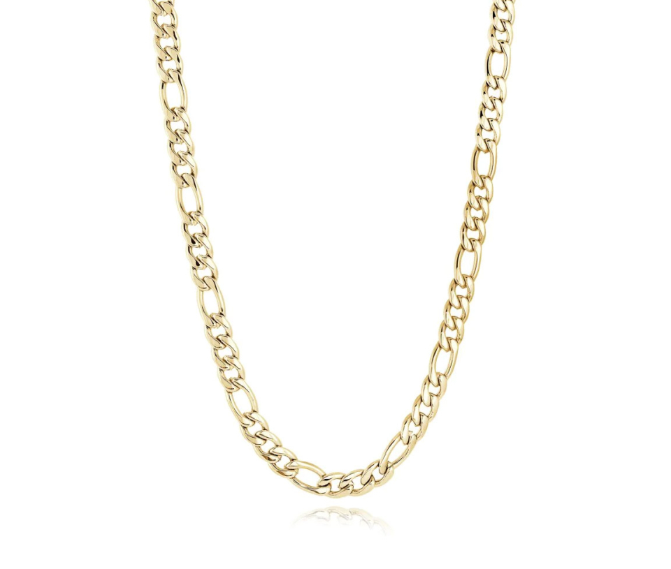 CHAINE EN ACIER//PVD OR À MAILLE FIGARO - IG SYN31 - ITALGEM CHAINE EN ACIER//PVD OR À MAILLE FIGARO - IG SYN31 - ITALGEM