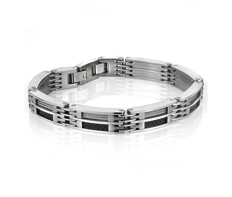 BRACELET EN ACIER ET FIBRE DE CARBONE - IG SMB263 - ITALGEM BRACELET EN ACIER ET FIBRE DE CARBONE - IG SMB263 - ITALGEM