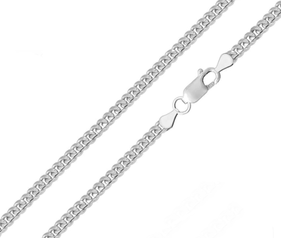 CHAINE EN ARGENT RHODIÉ À MAILLE MIAMI CUBAINE - SP CH312RH/20 - BIJOUX D'IMPORTATION CHAINE EN ARGENT RHODIÉ À MAILLE MIAMI CUBAINE - SP CH312RH/20 - BIJOUX D'IMPORTATION