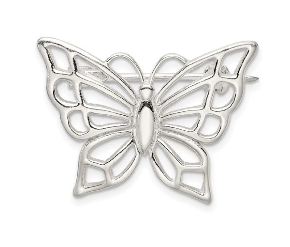 BROCHE PAPILLON AJOURÉ EN ARGENT - QG QP158 - IMPORTATION BROCHE PAPILLON AJOURÉ EN ARGENT - QG QP158 - IMPORTATION