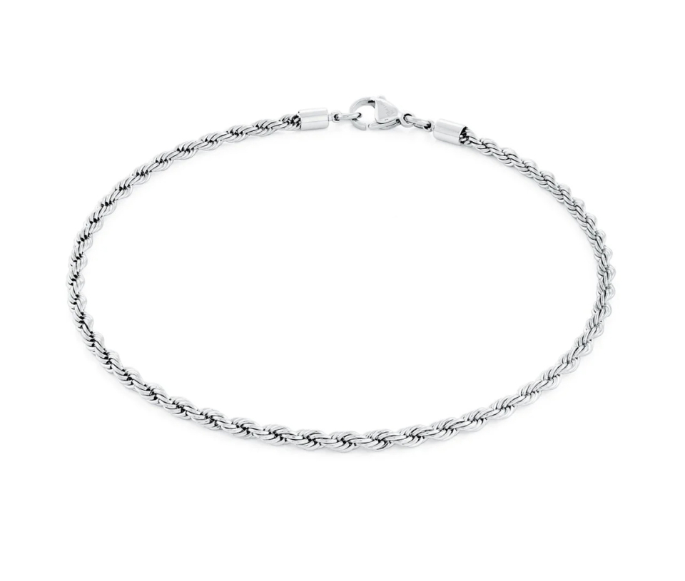 CHAINE DE CHEVILLE À MAILLE TORSADE CHAINE DE CHEVILLE À MAILLE TORSADE