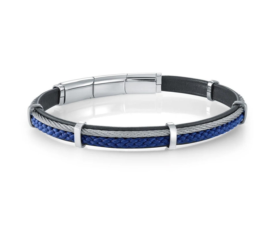 BRACELET EN ACIER/CUIR ET CORDE TRESSÉE - IG SMBG183 - ITALGEM BRACELET EN ACIER/CUIR ET CORDE TRESSÉE - IG SMBG183 - ITALGEM