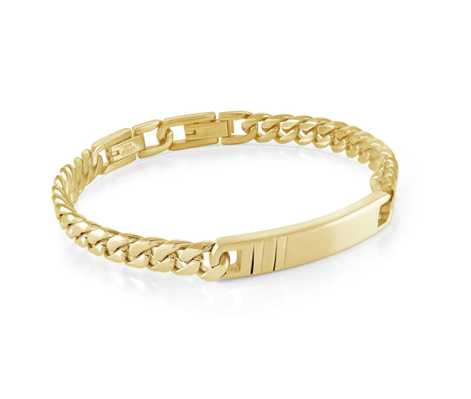 BRACELET D'IDENTITÉ EN ACIER/PVD OR - IG SMB654 - ITALGEM BRACELET D'IDENTITÉ EN ACIER/PVD OR - IG SMB654 - ITALGEM