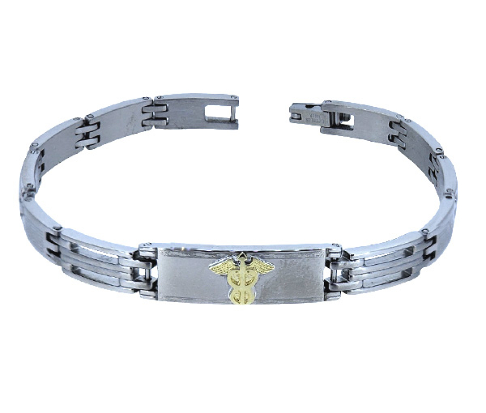 BRACELET MEDICAL ACIER 10K 6MM 7.5'' - WB BD246 - MEDICO BELLO BRACELET MEDICAL ACIER 10K 6MM 7.5'' - WB BD246 - MEDICO BELLO