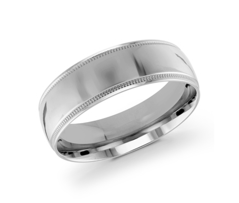 JONC EN OR 7MM DE LARGEUR AVEC MOTIF MILGRAIN SUR LES CÔTÉS - ML J102/7WL14 - MALO JONC EN OR 7MM DE LARGEUR AVEC MOTIF MILGRAIN SUR LES CÔTÉS - ML J102/7WL14 - MALO