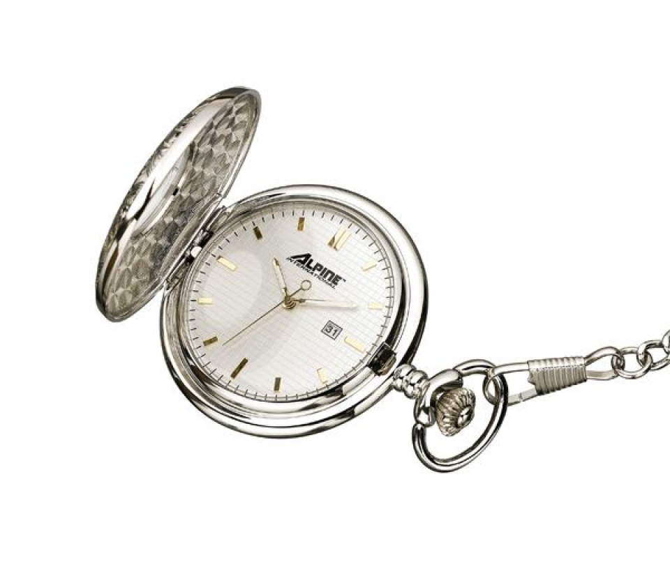 MONTRE DE POCHE AU QUARTZ EN ACIER/PVD OR 2TONS - JM W3372 - ALPINE MONTRE DE POCHE AU QUARTZ EN ACIER/PVD OR 2TONS - JM W3372 - ALPINE
