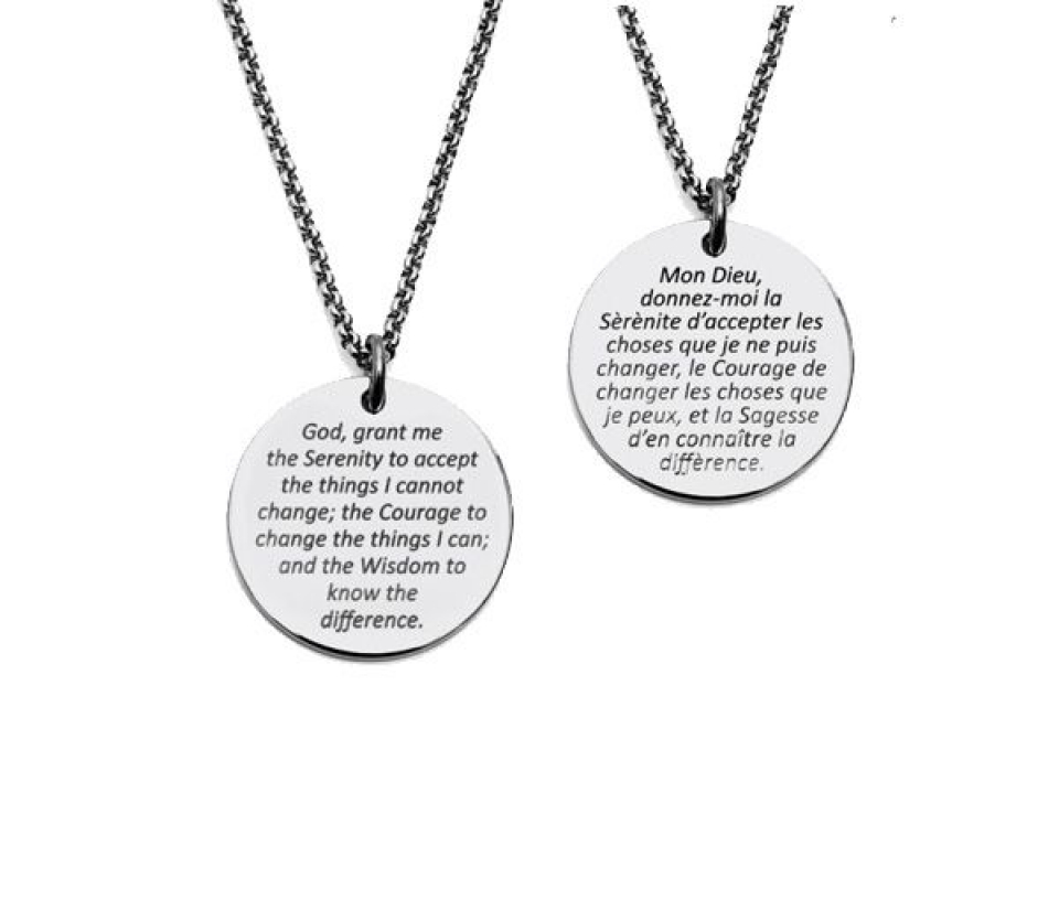 PENDENTIF ACIER PRIÈRE SÉRÉNITÉ 20+2'' - PJ T3XC430120 - STEELX PENDENTIF ACIER PRIÈRE SÉRÉNITÉ 20+2'' - PJ T3XC430120 - STEELX