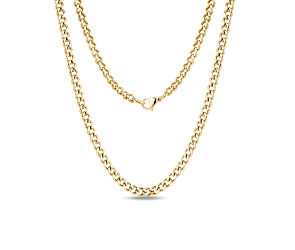 CHAINE EN ACIER À MAILLE CUBAINE - AZ SSN83G24 - AREZZO CHAINE EN ACIER À MAILLE CUBAINE - AZ SSN83G24 - AREZZO