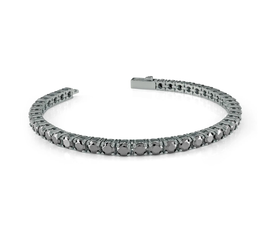 BRACELET TENNIS EN ACIER SERTI DE CUBIQUES ZIRCONIAS BLANC OU NOIRS BRACELET TENNIS EN ACIER SERTI DE CUBIQUES ZIRCONIAS BLANC OU NOIRS