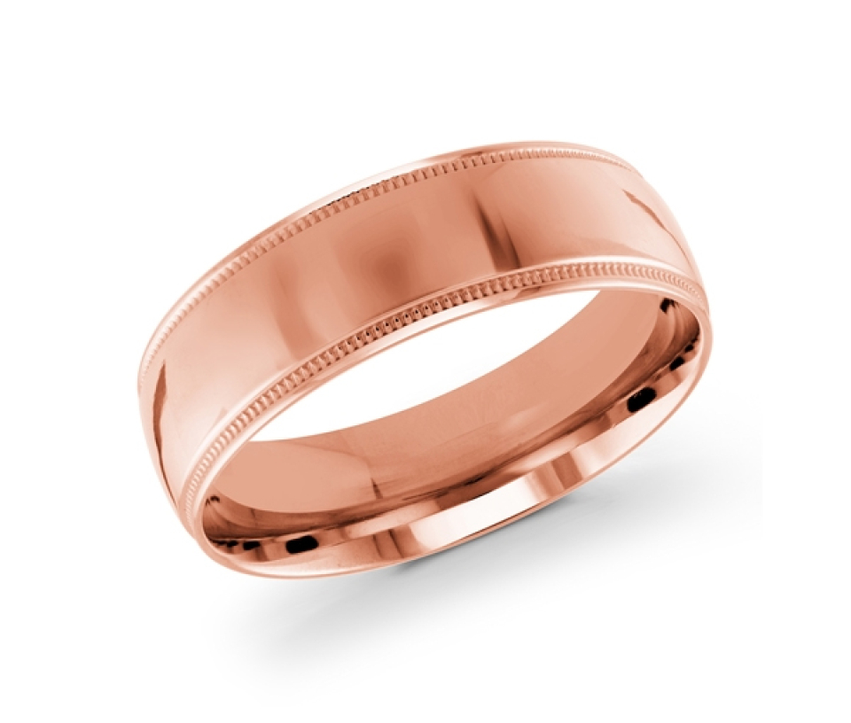 JONC EN OR 7MM DE LARGEUR AVEC MOTIF MILGRAIN SUR LES CÔTÉS - ML J102/7PL10 - MALO JONC EN OR 7MM DE LARGEUR AVEC MOTIF MILGRAIN SUR LES CÔTÉS - ML J102/7PL10 - MALO