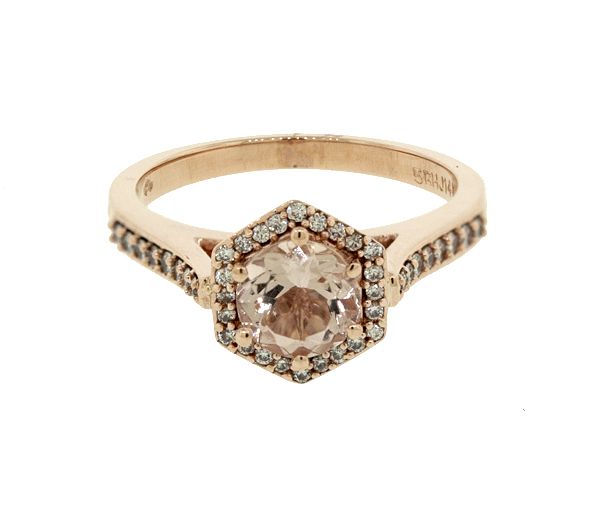 BAGUE EN OR AVEC MORGANITE ET DIAMANTS - BH JVJ3169MRG - BEVERLY HILLS