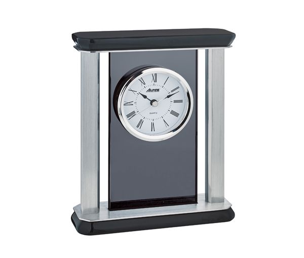 HORLOGE DE TABLE RÉSINE ET ACIER - JM EC1191 - ALPINE