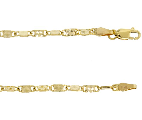 CHAINE 10K PLAQUE 2.2MM 18'' - S LPXD053Y20 - BIJOUX D'IMPORTATION