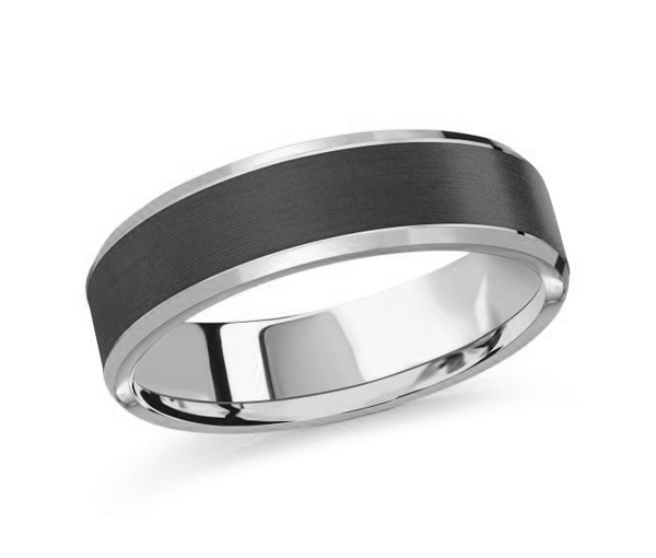 JONC EN OR 10K OU 14K ET FIBRE DE CARBONE - ML MRDA93W10 - MALO 