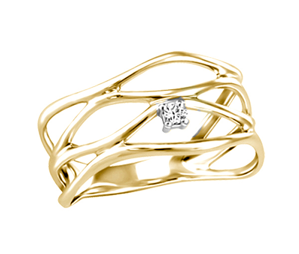 BAGUE EN OR AVEC DIAMANT CANADIEN - BH FIJ247703YW - BEVERLY HILLS