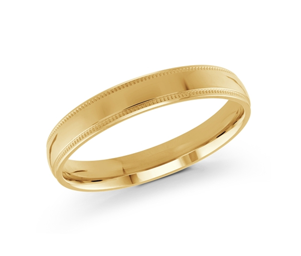 JONC EN OR 3MM DE LARGEUR AVEC MOTIF MILGRAIN SUR LES CÔTÉS - ML J102/3YL14 - MALO 