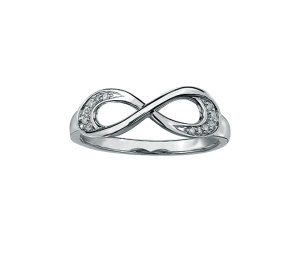 BAGUE INFINI EN OR AVEC DIAMANTS - CR DD2761W - BIJOUX CANADIEN
