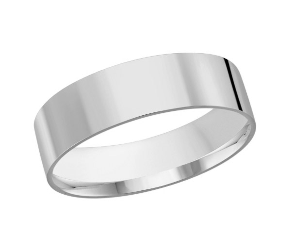 JONC PLAT UNI EN OR CONFORT FIT 6MM DE LARGEUR - ML J213/6W310 - MALO 