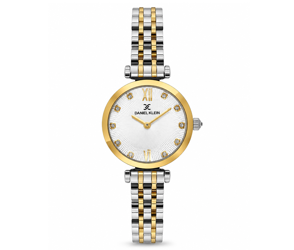 MONTRE DANIEL KLEIN AVEC VERRE BIZAUTÉ ET CZ - BA DK14094/3 - DANIEL KLEIN