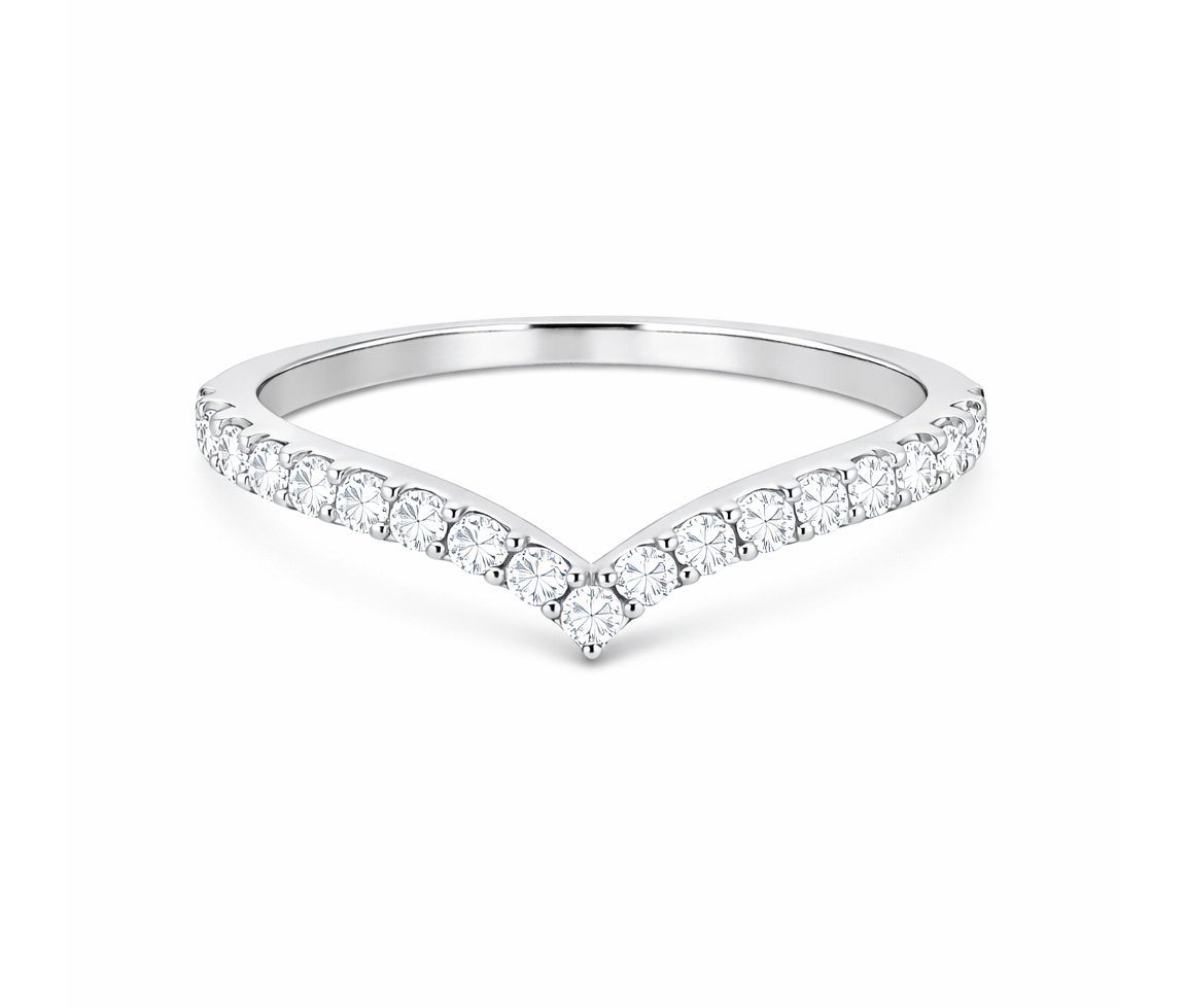 JONC CONTOUR EN OR SERTI DE DIAMANTS DE LABORATOIRE - DG LR410W - DIAMANT LABO