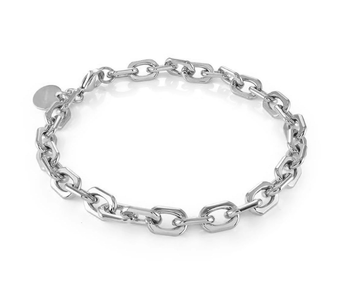 BRACELET EN ACIER OU ACIER/PVD OR À MAILLE ROLO CARRÉ - IG SMB811 - VELORIA