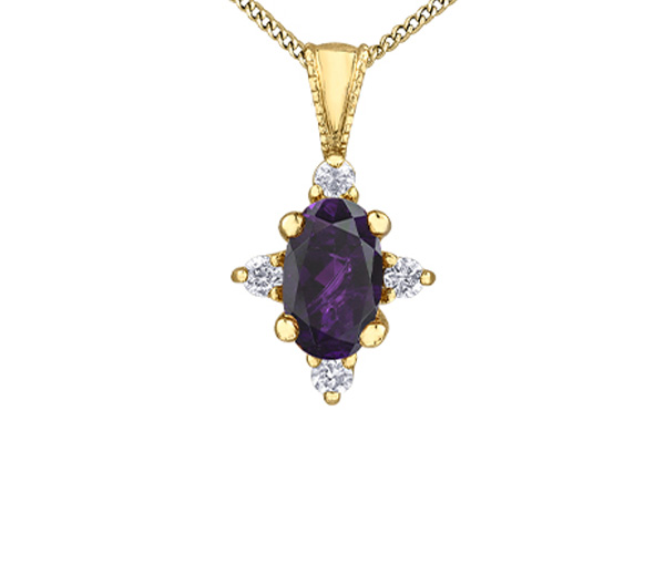 PENDENTIF OR PIERRES DE NAISSANCES/DIAMANTS - CR DX895YAM - BIJOUX CANADIEN