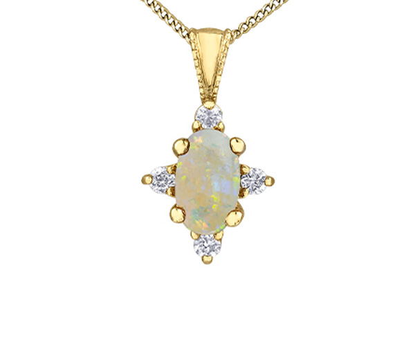 PENDENTIF OR PIERRES DE NAISSANCES/DIAMANTS - CR DX895YOP - BIJOUX CANADIEN