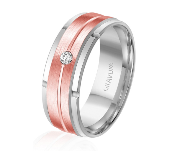 JONC EN OR OU EN PLATINE SERTI D'UN DIAMANT - ML GHD1758WP18 - MALO 