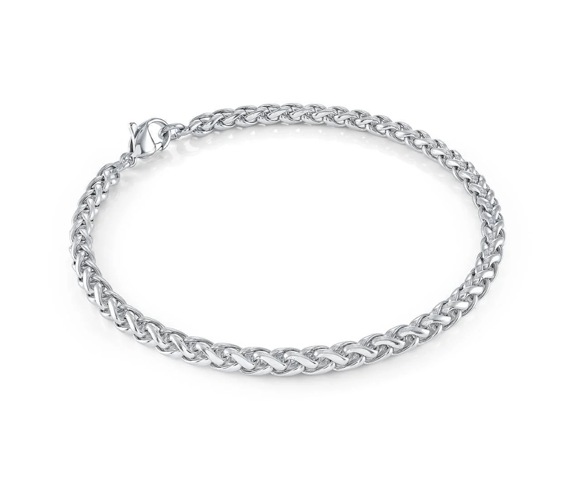 BRACELET EN ACIER OU ACIER/PVD OR À MAILLE BLÉ - IG SMB776/7.5 - ITALGEM