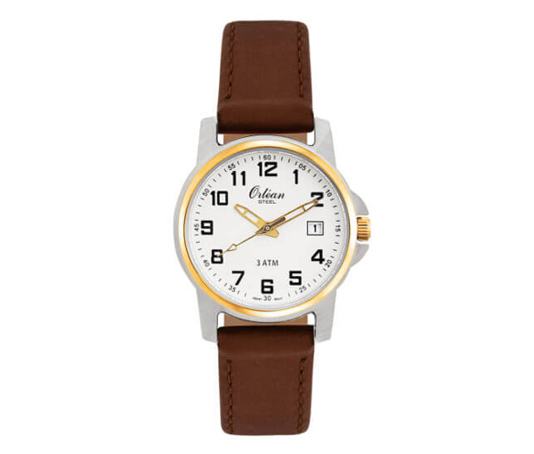 MONTRE ORLEAN EN ACIER 2 TONS - BA ME3185/BR2 - ORLEAN