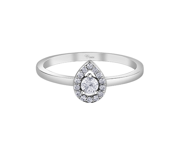 BAGUE EN OR AVEC UN DIAMANT CANADIEN - CR AM561W20 - DIAMANT CANADIEN